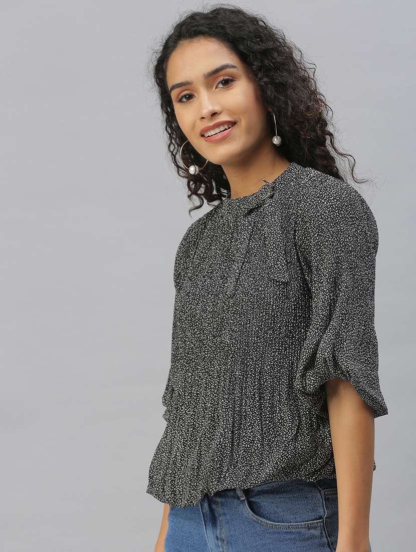 women's straight mock neck top - 18392032 -  Standard Image - 1