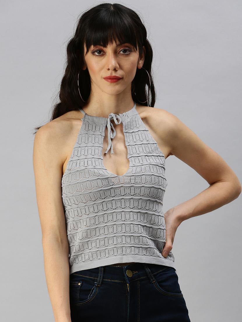 women's crop halter neck top - 18392046 -  Zoom Image - 0