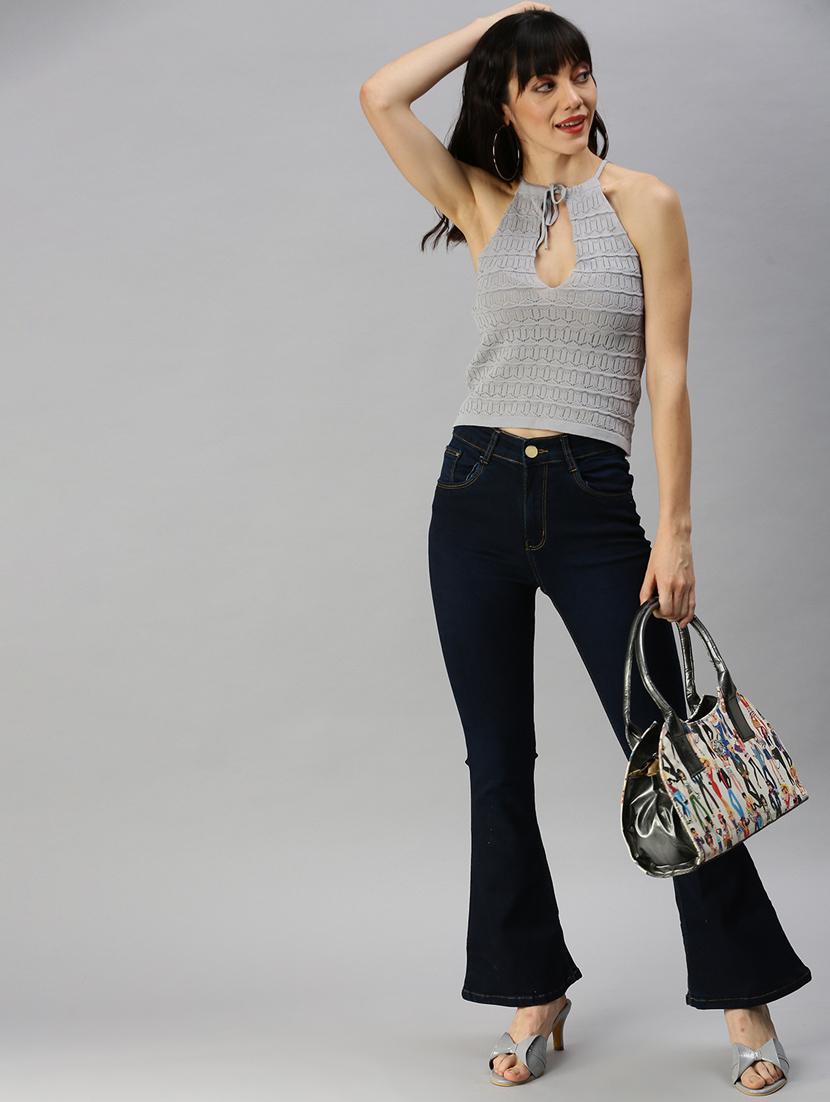 women's crop halter neck top - 18392046 - Standard Image - 4