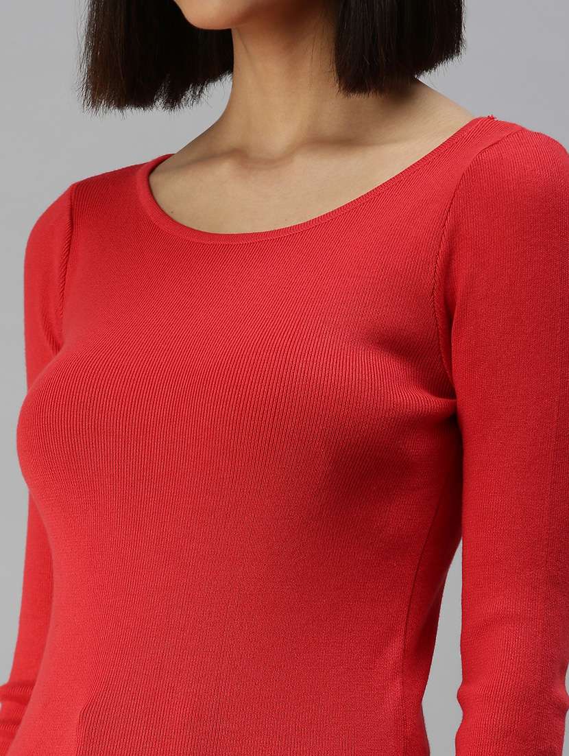 women's straight boat neck top - 18392087 -  Standard Image - 4
