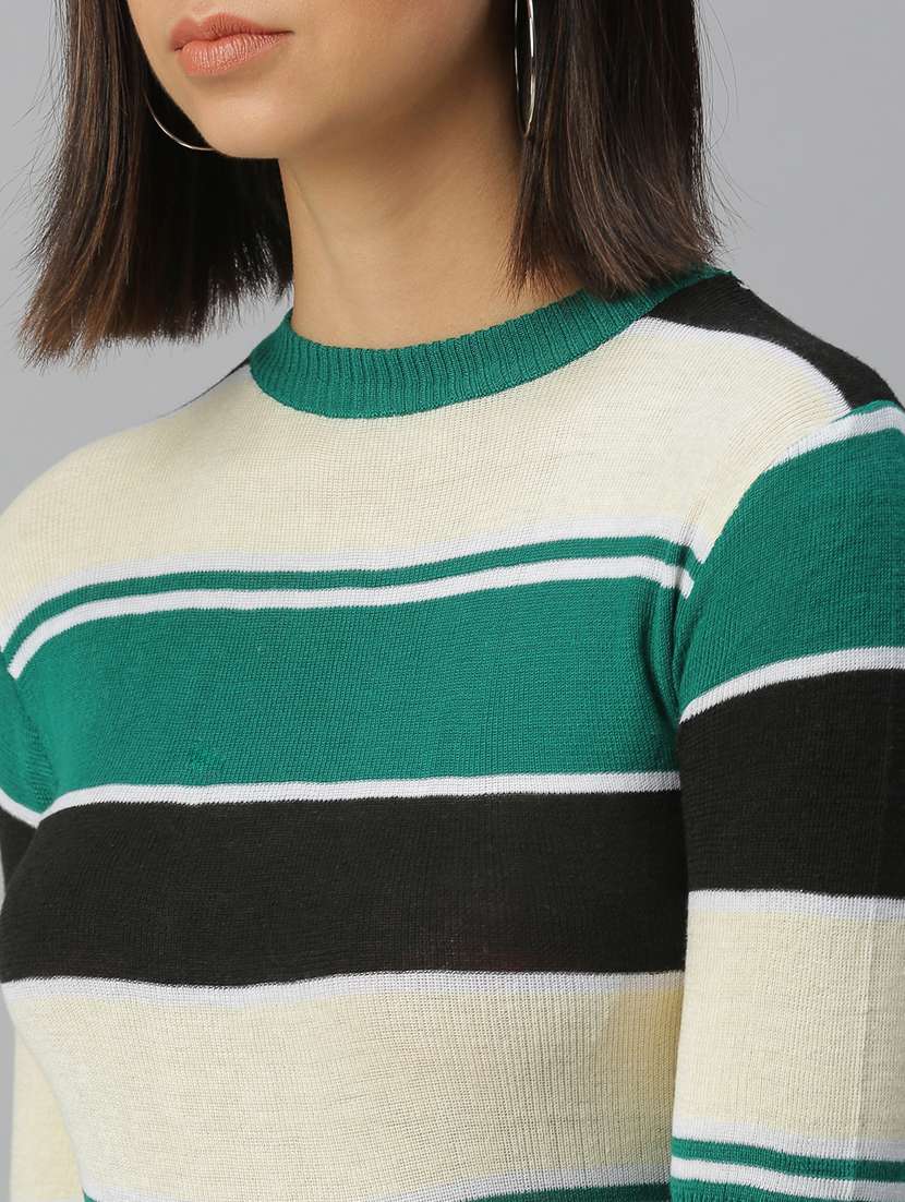 short sleeved striped regular top - 18392126 -  Standard Image - 4