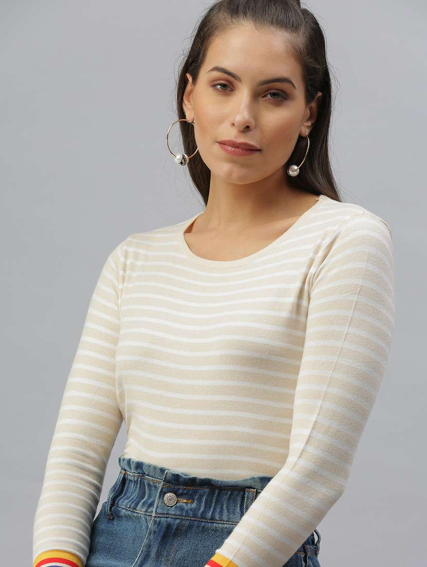 women's straight round neck top - 18392127 -  Standard Image - 1