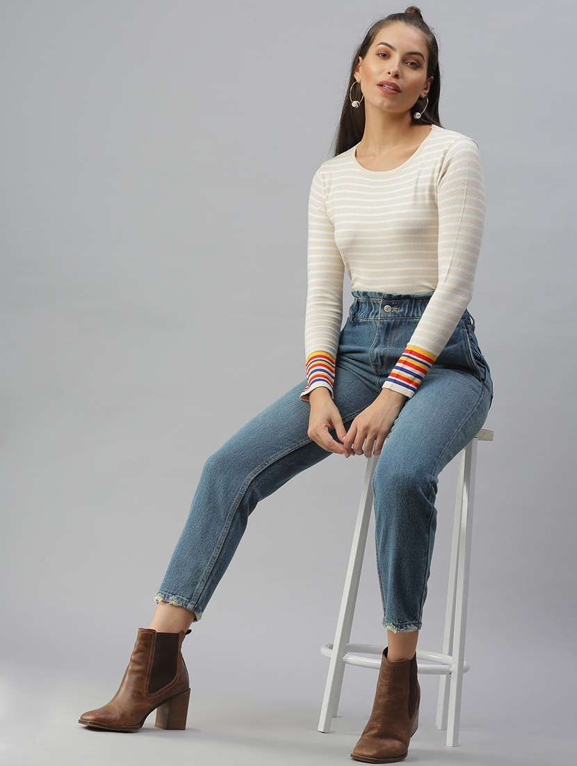 women's straight round neck top - 18392127 -  Standard Image - 4