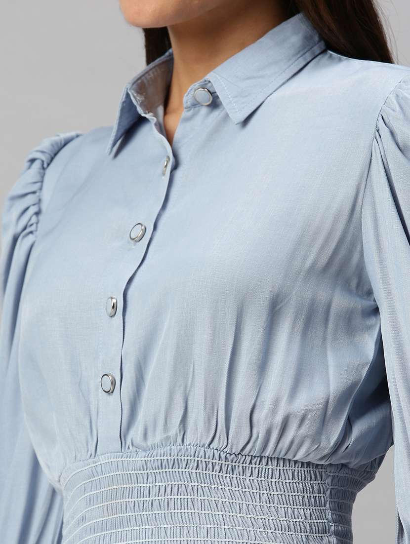 women's blouson collared top - 18392157 -  Standard Image - 4