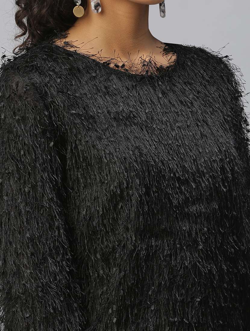 women's straight round neck top - 18392229 -  Standard Image - 4