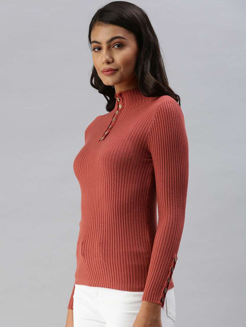 women's straight high neck top - 18392245 -  Standard Image - 1