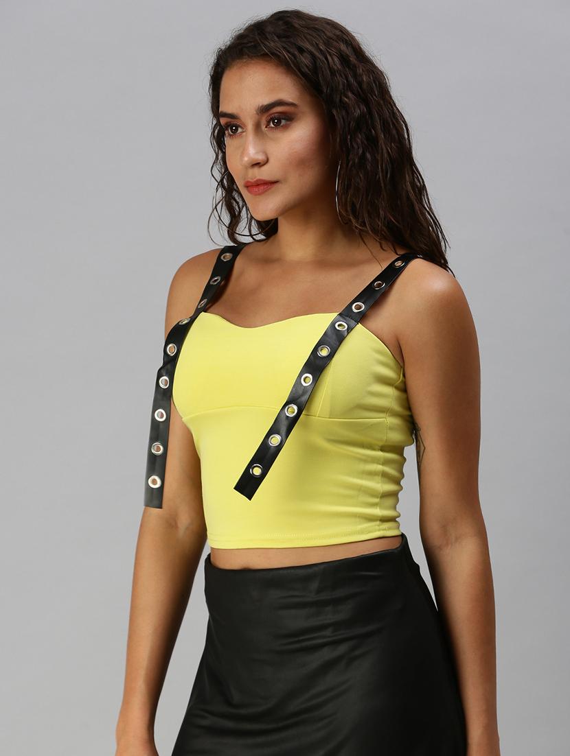 women's crop shoulder strap top - 18392281 -  Standard Image - 1