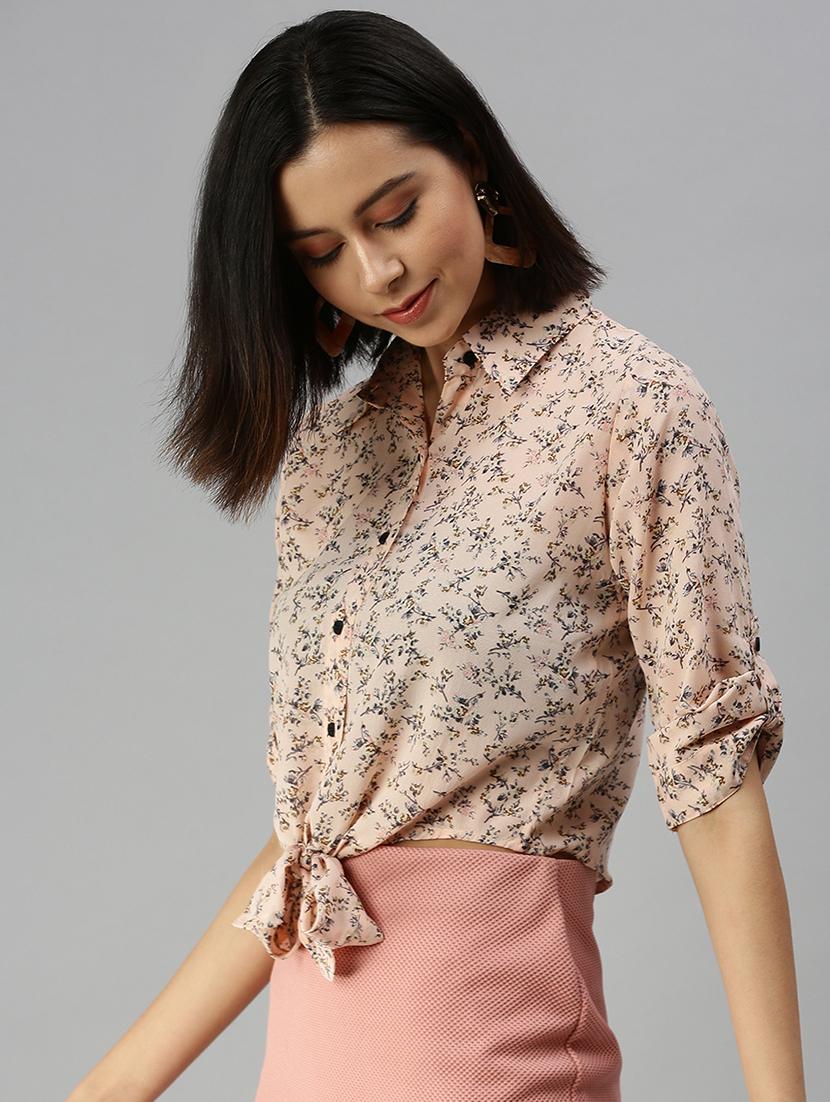 women's crop collared top - 18392304 -  Standard Image - 1