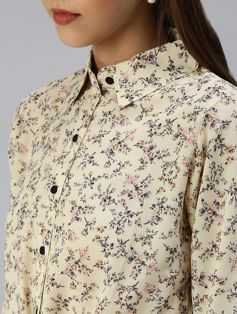 women's blouson collared top - 18392305 - Standard Image - 4