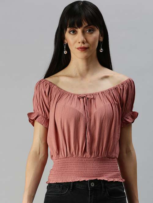 women's crop off shoulder top - 18392314 -  Standard Image - 0