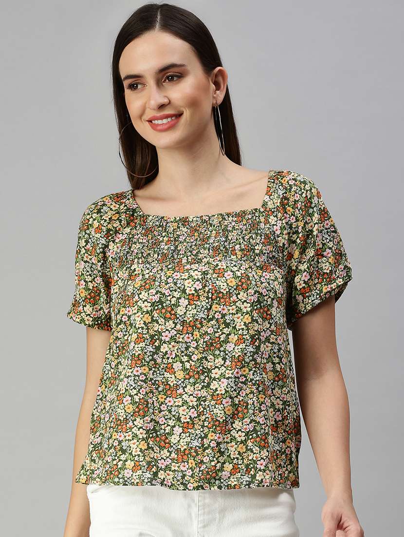 women's straight square neck top