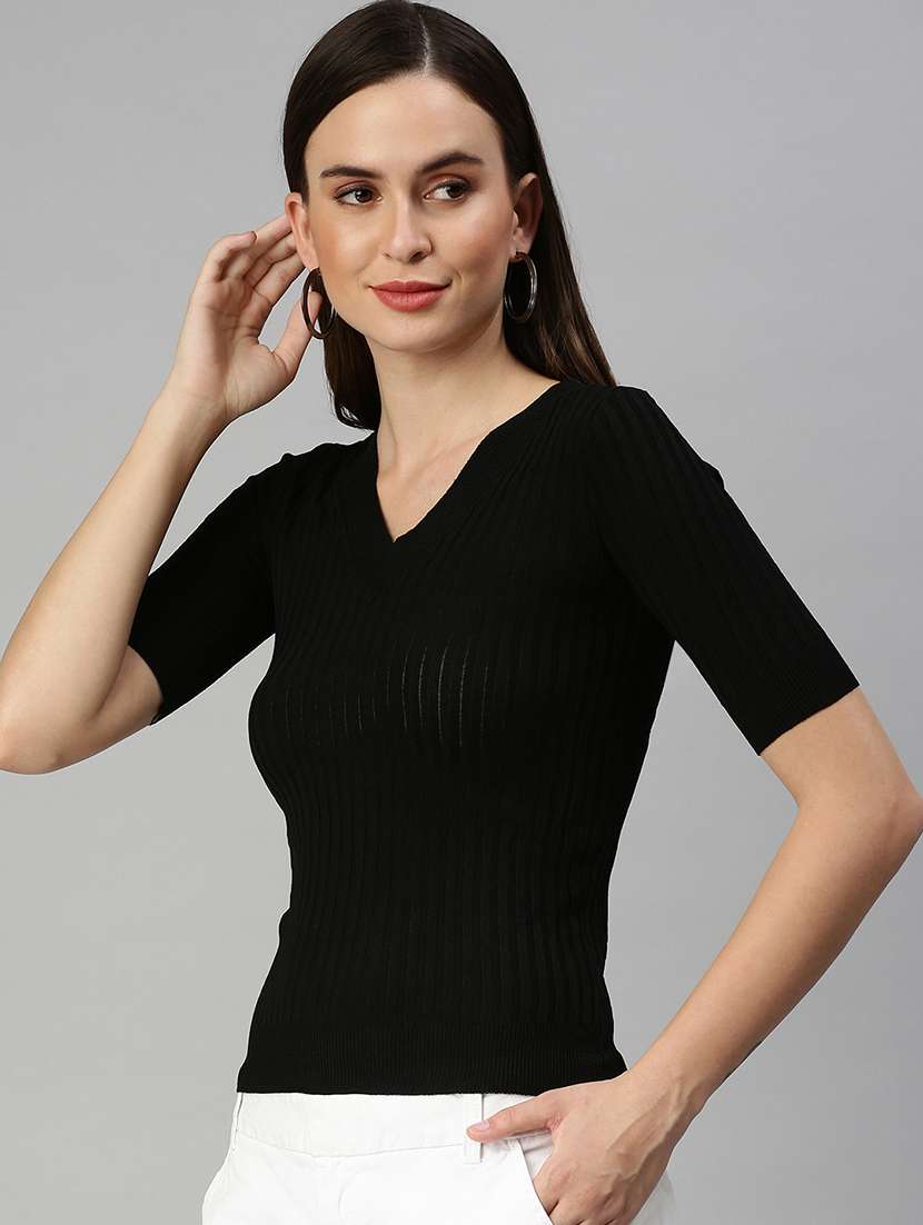 short sleeved solid regular top - 18392325 -  Standard Image - 1