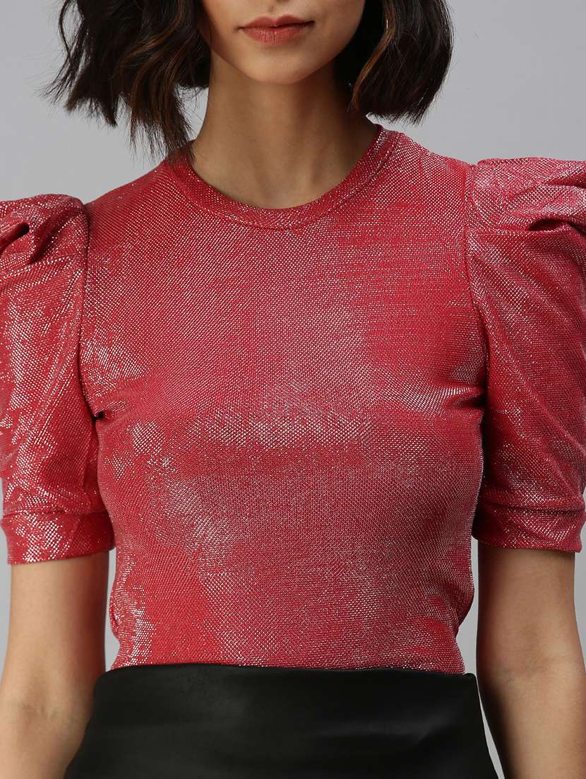 women's straight round neck top - 18392331 -  Standard Image - 4