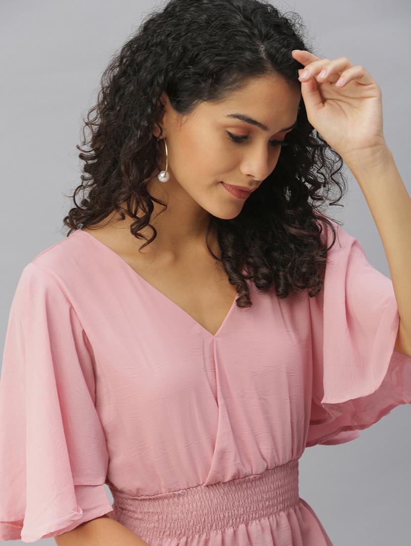 women's peplum v neck top - 18392374 - Standard Image - 1