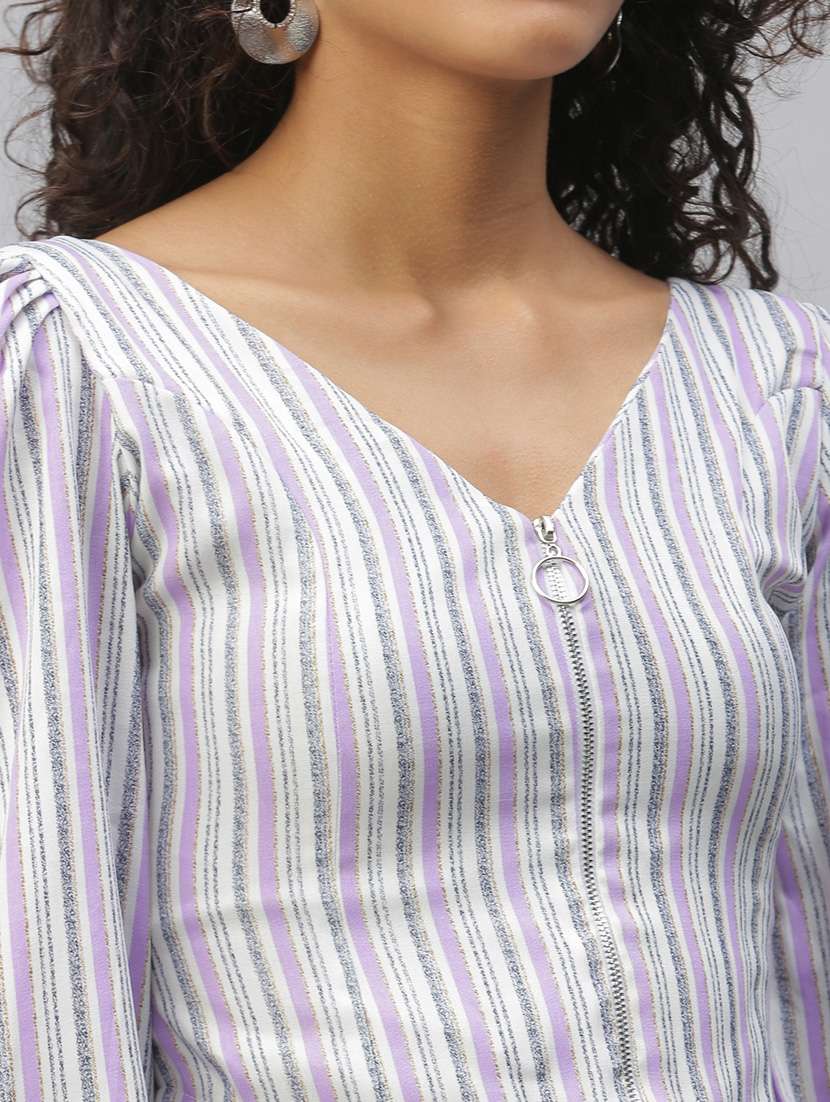 women's crop v neck top - 18392376 -  Standard Image - 4