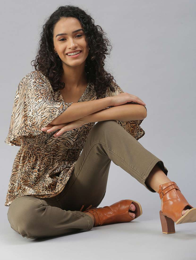 women's peplum v neck top - 18392389 -  Standard Image - 4