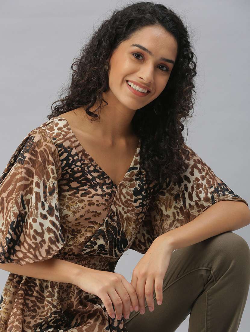 women's peplum v neck top - 18392390 -  Standard Image - 1