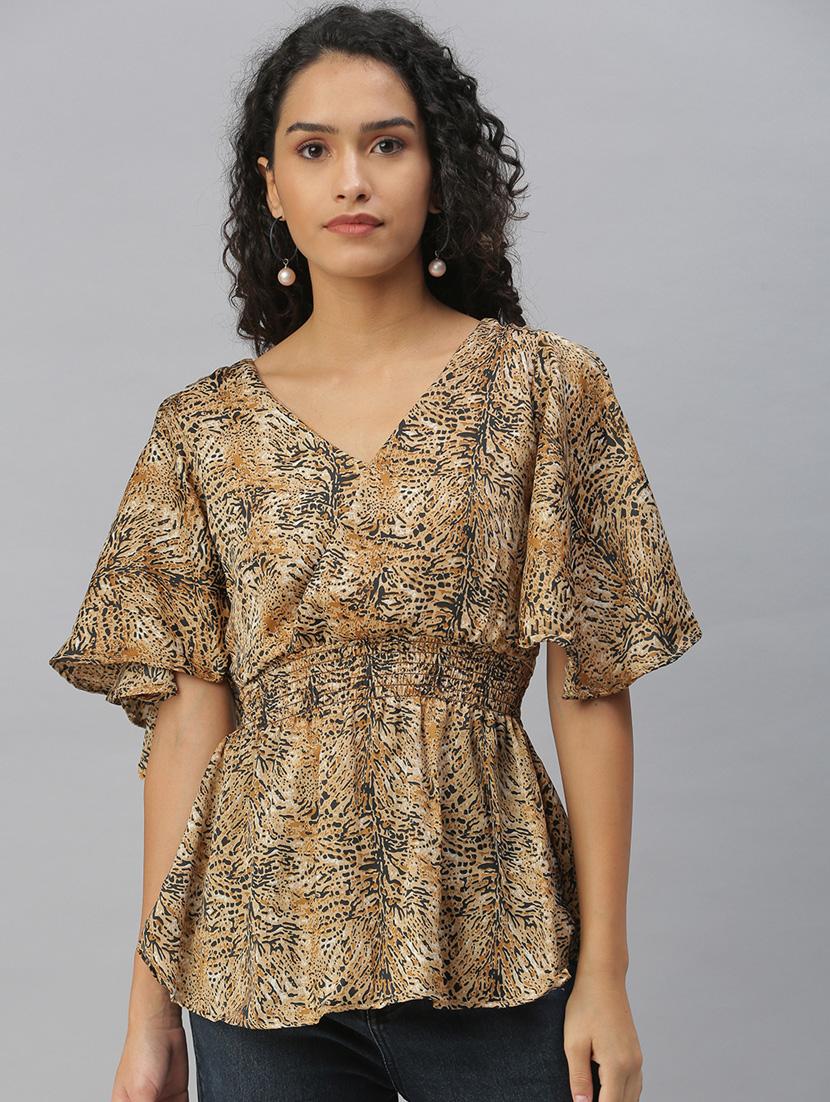 women's peplum v neck top - 18392391 - Zoom Image - 0