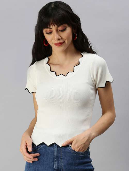 short sleeved solid regular top - 18392627 -  Standard Image - 0