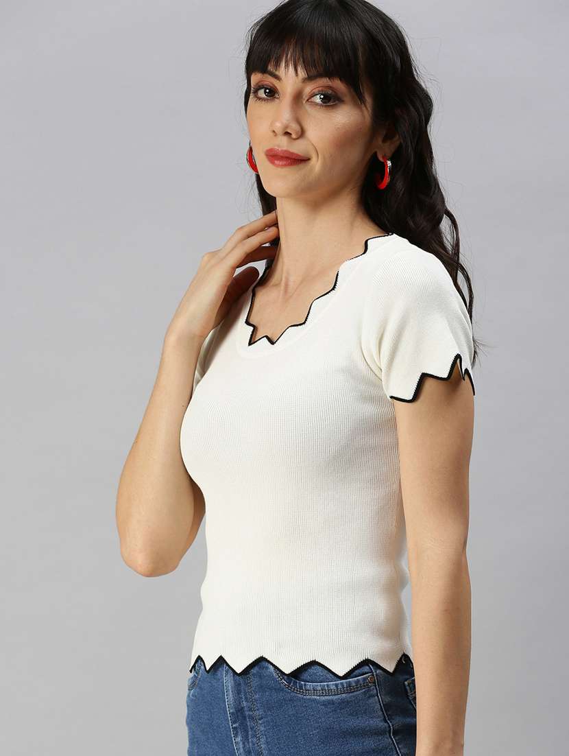 short sleeved solid regular top - 18392627 -  Standard Image - 1