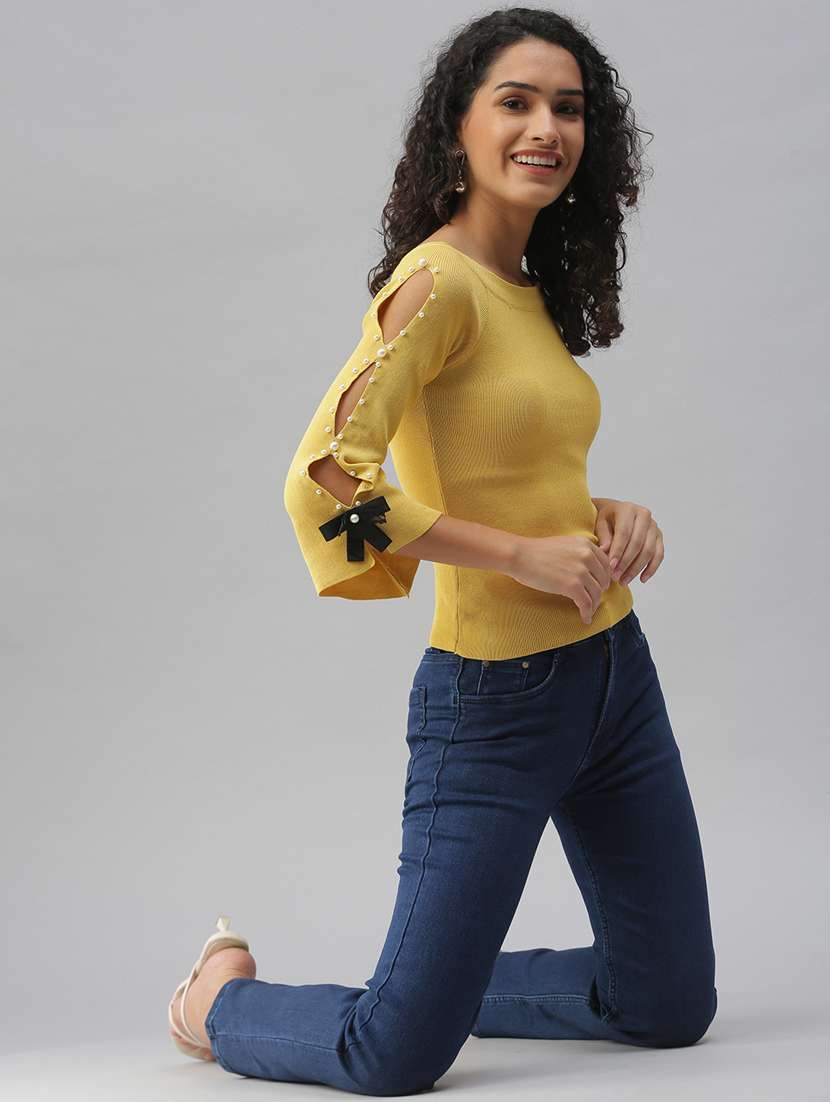 women's straight boat neck top - 18392632 -  Standard Image - 4