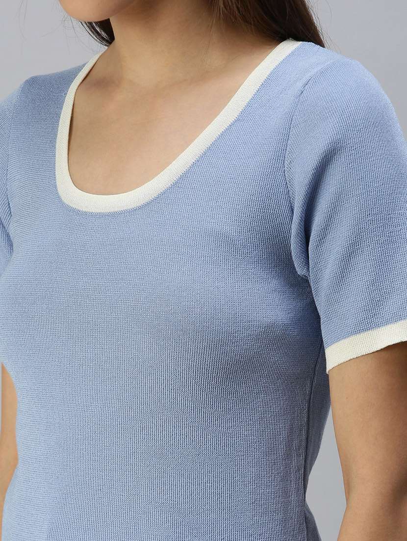 women's crop scoop neck top - 18392641 -  Standard Image - 4