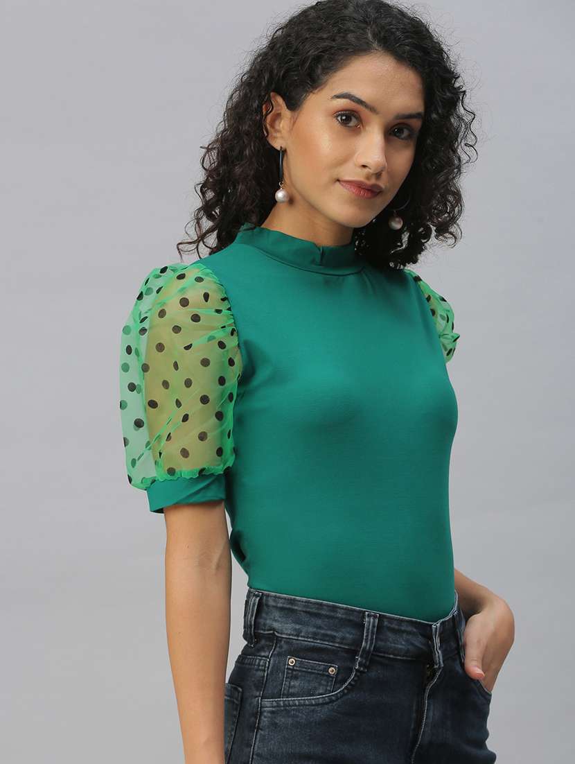 women's straight mock neck top - 18392648 -  Standard Image - 1