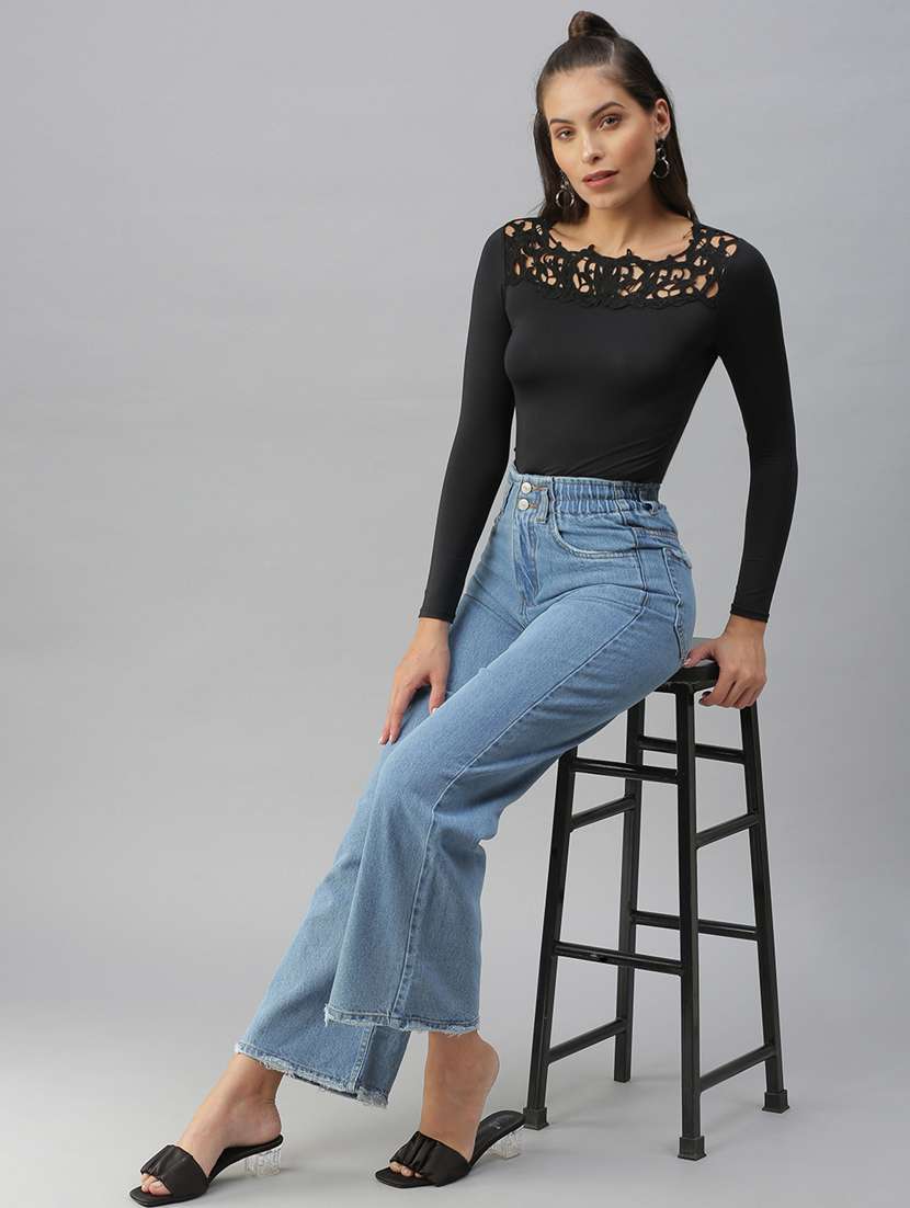 women's straight boat neck top - 18392653 -  Standard Image - 4