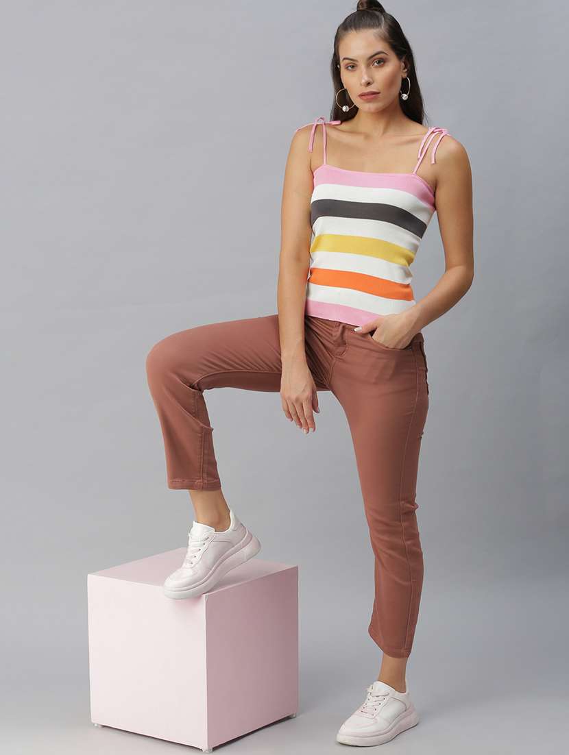 women's straight shoulder strap top - 18392668 -  Standard Image - 4