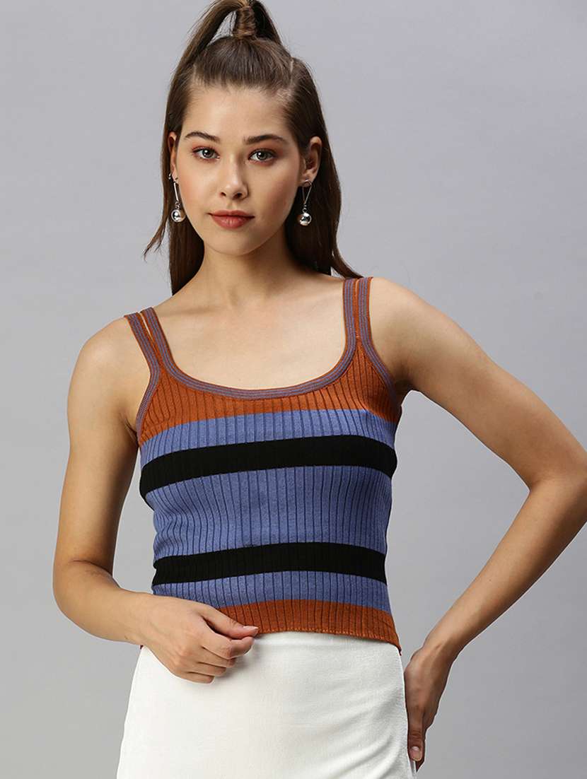 women's straight shoulder strap top