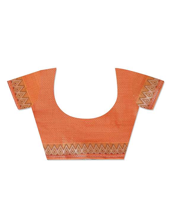 pink silk blend saree with blouse - 18392766 -  Standard Image - 4