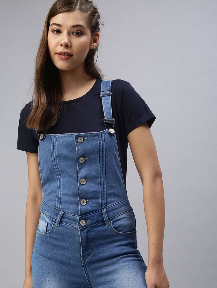 blue cotton dungaree jumpsuit - 18392917 -  Standard Image - 4