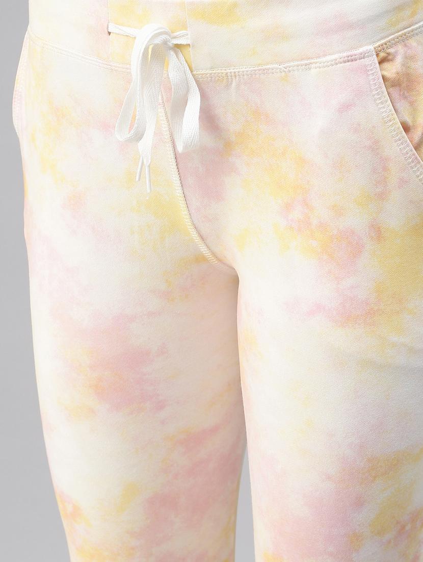 yellow printed track pant - 18392938 - Standard Image - 4