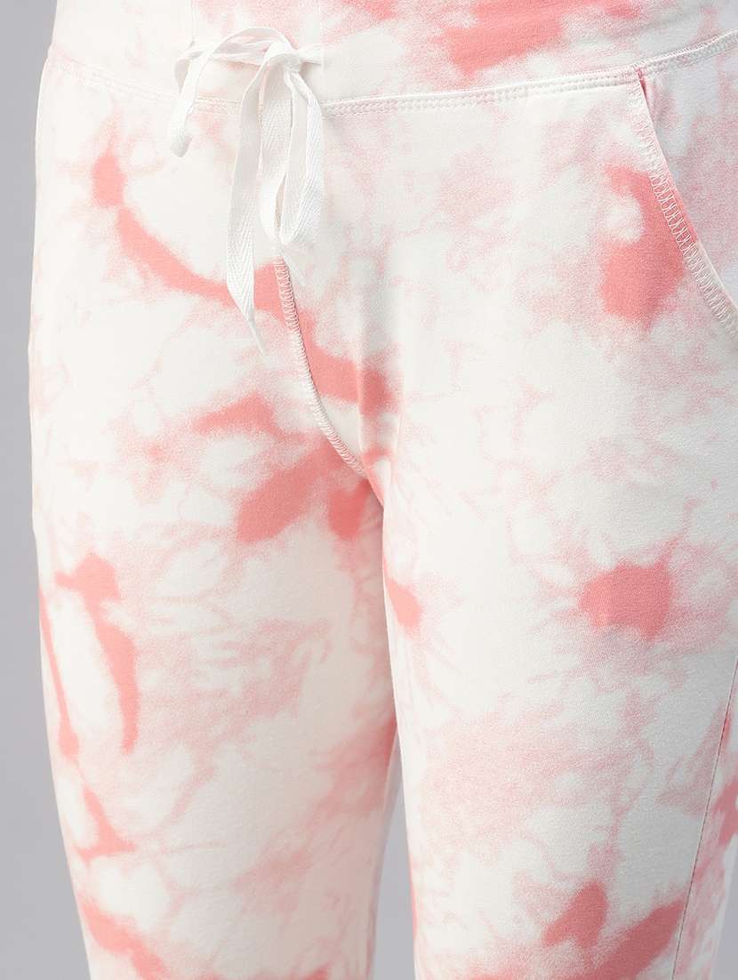 white printed track pant - 18392940 -  Standard Image - 4