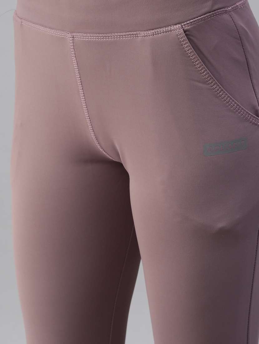 mid rise solid track pant - 18392943 -  Standard Image - 4