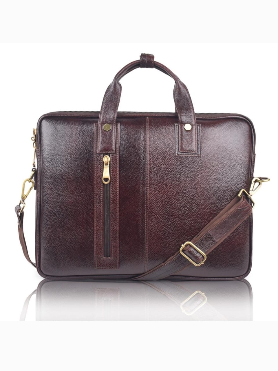 leather good quality laptop bag - 18392959 - Standard Image - 1