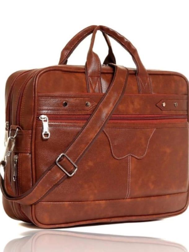 leather good quality laptop bag - 18392960 - Standard Image - 1