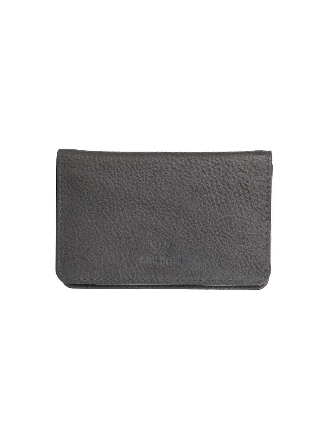 grey solid card holder