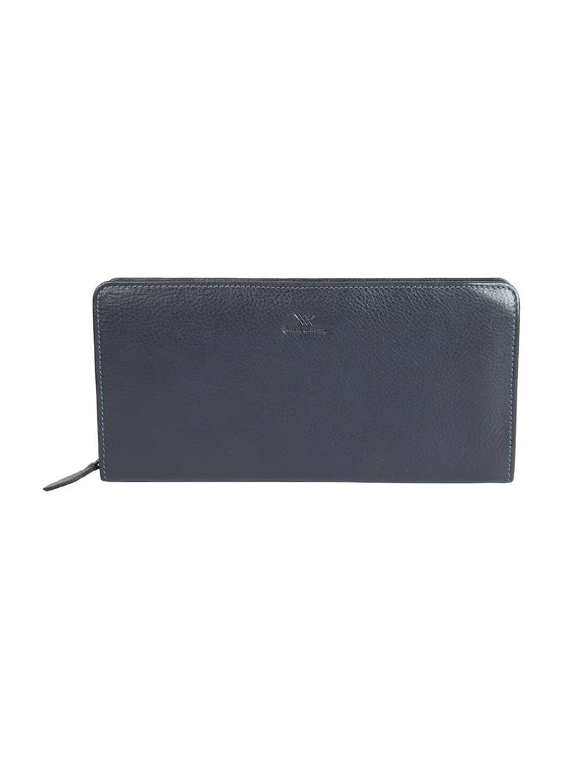 blue solid wallet - 18393000 -  Zoom Image - 0
