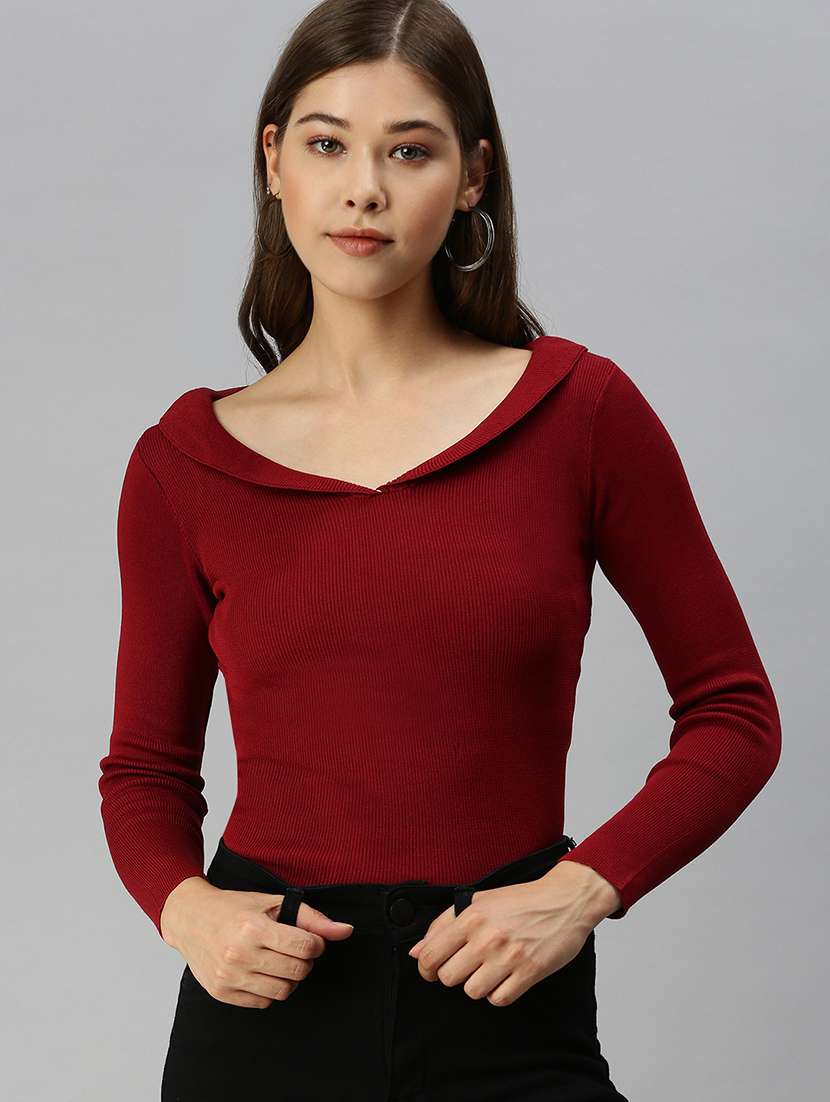 peter pan neck solid top 