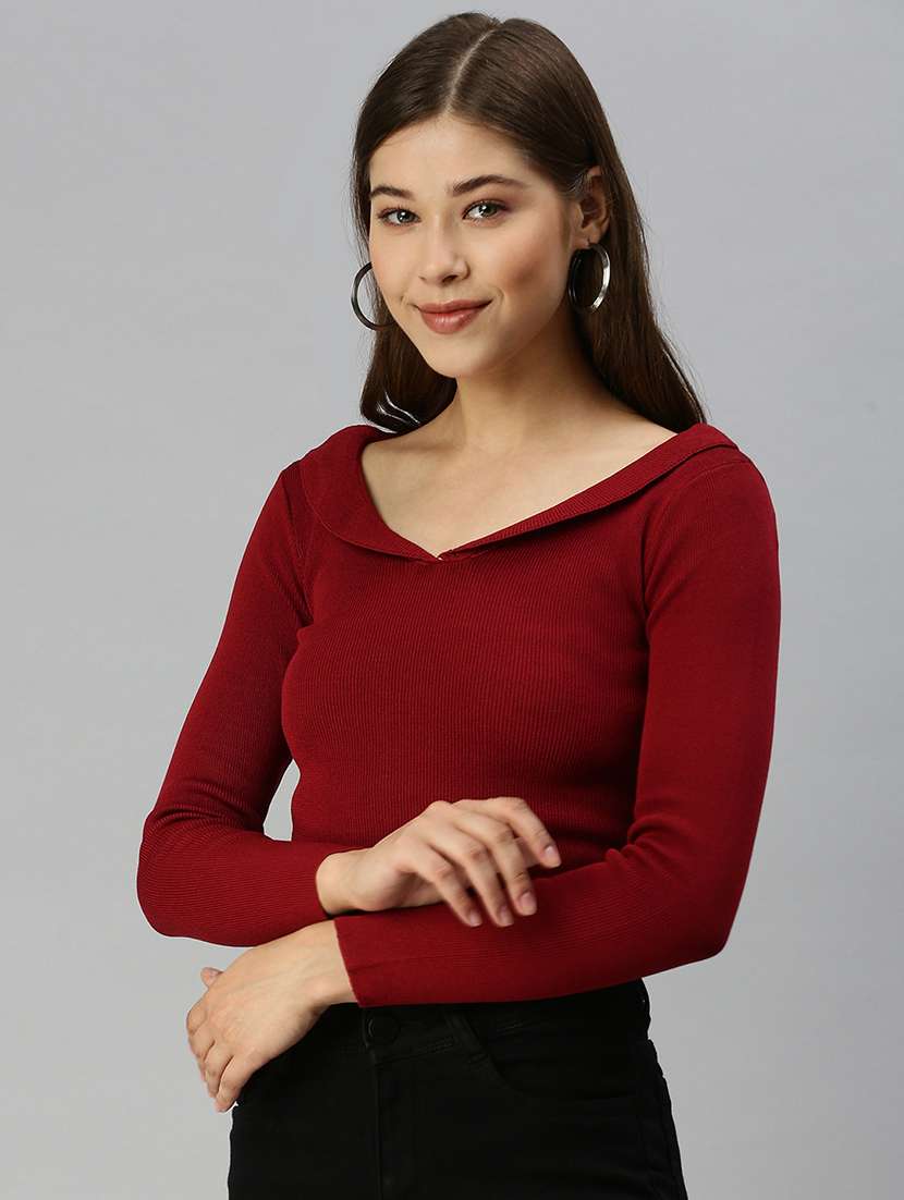 peter pan neck solid top  - 18393036 -  Standard Image - 1