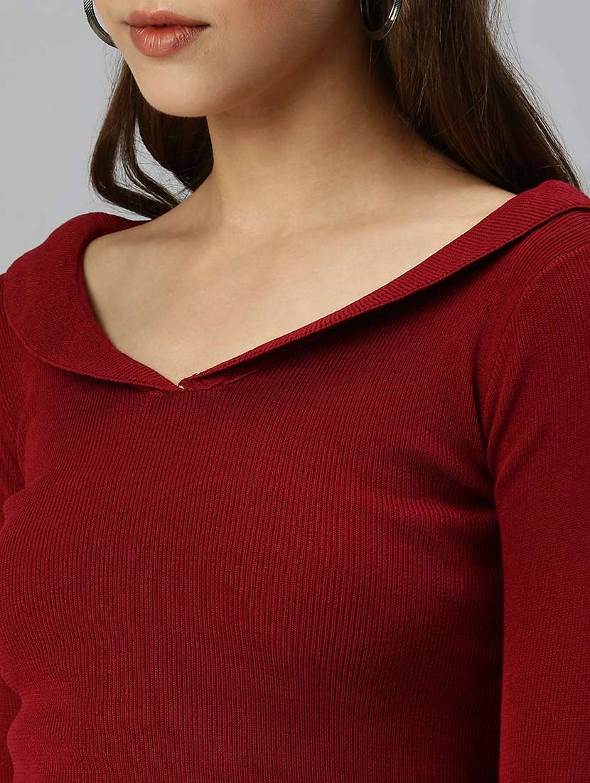 peter pan neck solid top  - 18393036 -  Standard Image - 4