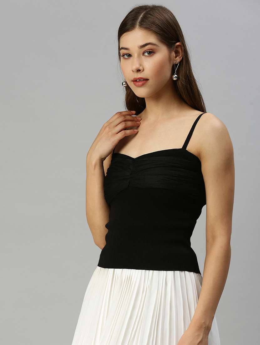 square neck solid regular top - 18393048 -  Standard Image - 1