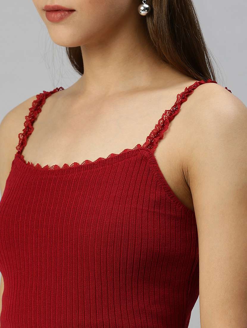 cami neck solid crop top  - 18393052 -  Standard Image - 4