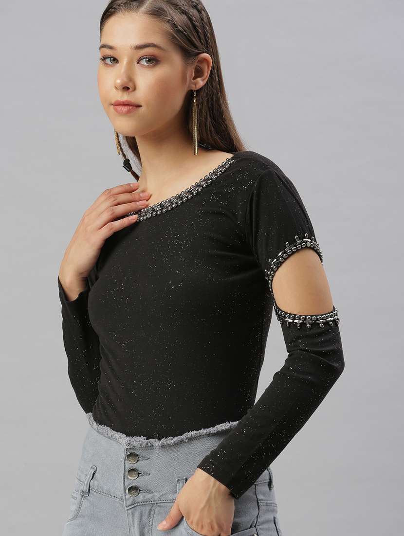 boat neck solid regular top  - 18393069 -  Standard Image - 1