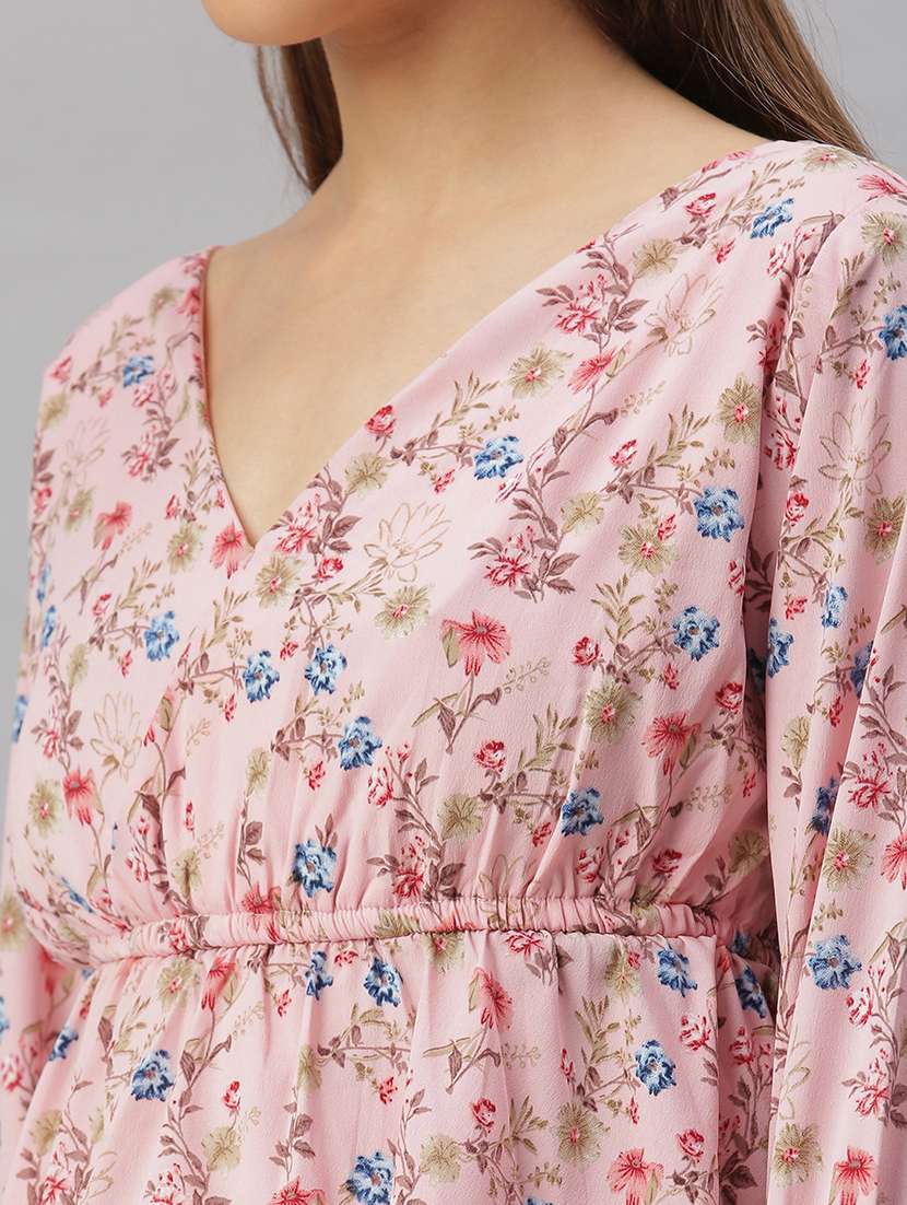 women's peplum v neck top - 18393071 -  Standard Image - 4