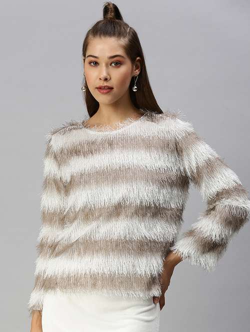long sleeved striped regular top - 18393086 -  Standard Image - 0