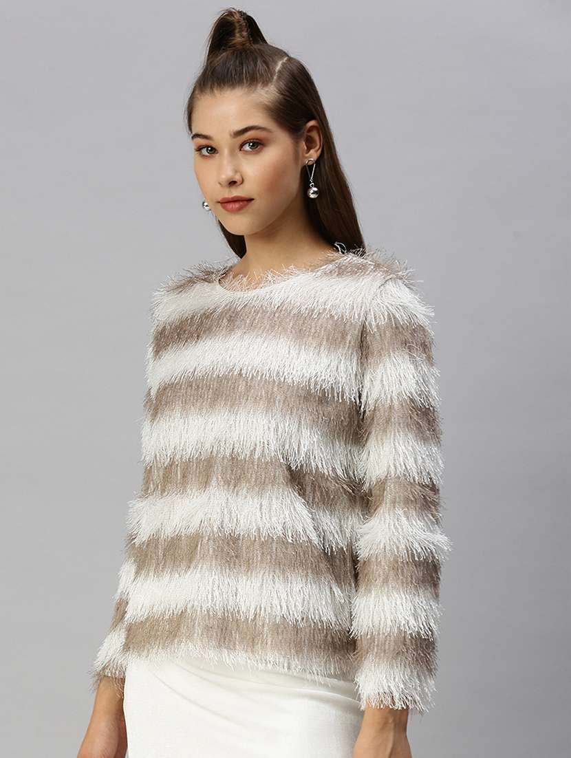 long sleeved striped regular top - 18393086 -  Standard Image - 1