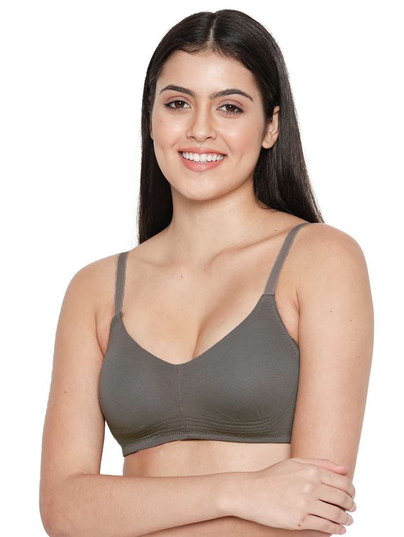grey solid t-shirt bra