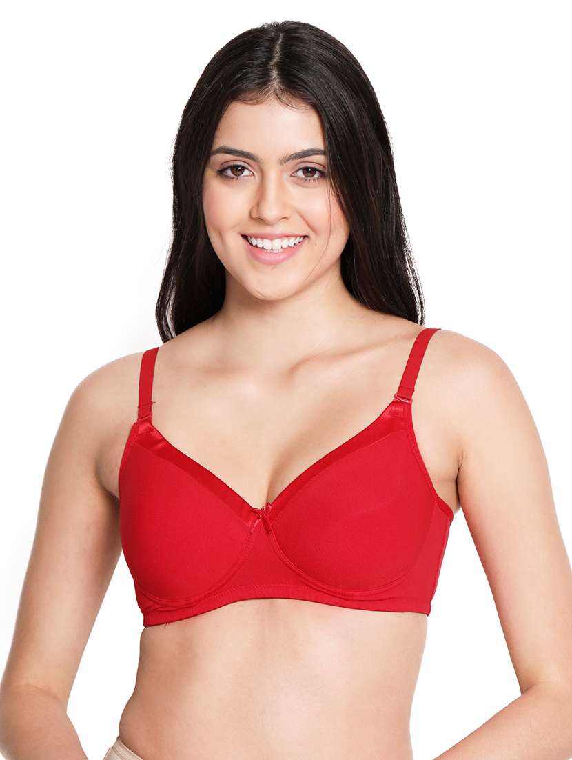 red solid t-shirt bra